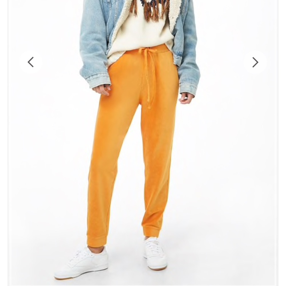 Velour Mustard Yellow Joggers